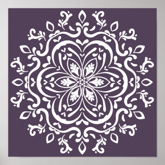 Plum Mandala Poster (Voorkant)