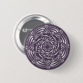 Plum Mandala Ronde Button 5,7 Cm (Voorkant /achterkant)