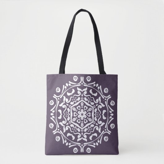 Plum Mandala Tote Bag (Voorkant)