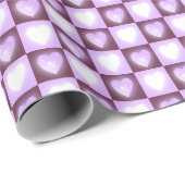 Plum Mauve Celestial Hearts Valentine Gift Cadeaupapier (Rol Hoek)