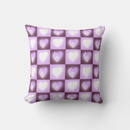 Plum Mauve Celestial Hearts Valentine Gift Kussen