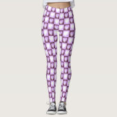 Plum Mauve Celestial Hearts Valentine Gift Leggings (Voorkant)