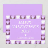 Plum Mauve Celestial Hearts Valentine’s Gift Feestdagenkaart (Voorkant / Achterkant)