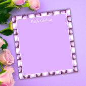 Plum Mauve Celestial Hearts Valentines Day Custom Notitieblok