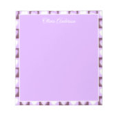 Plum Mauve Celestial Hearts Valentines Day Custom Notitieblok (Voorkant)