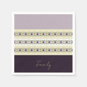 Plum Mauve en Beige Servet