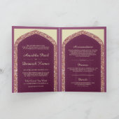 Plum Mauve Roos Gold All in One Indian Wedding (Binnen)