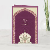 Plum Mauve Roos Gold All in One Indian Wedding (Achterkant)