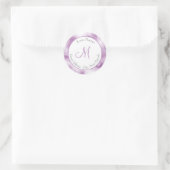 Plum Mauve Waterverf Abstract Label (Tas)