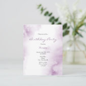 Plum Mauve Waterverf Abstract Lijst Kaart (Staand voorkant)