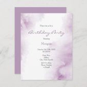 Plum Mauve Waterverf Abstract Lijst Kaart (Voorkant / Achterkant)