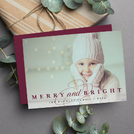 Plum | Merry & Bright Photo Feestdagenkaart
