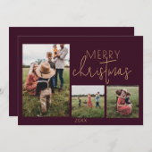 Plum MERRY Vakantie Kerst Kaart (Voorkant / Achterkant)