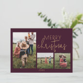 Plum MERRY Vakantie Kerst Kaart (Staand voorkant)