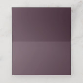 Plum Minimalist Typography Classic Wedding Plaatskaartje (Binnenkant ongevouwen)