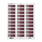 Plum Modern Photo Return Label (Full Sheet)