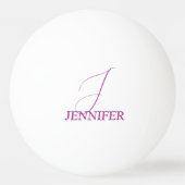 Plum Monogrammed Pingpongbal (Voorkant)