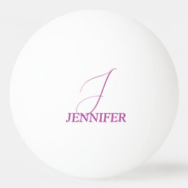 Plum Monogrammed Pingpongbal