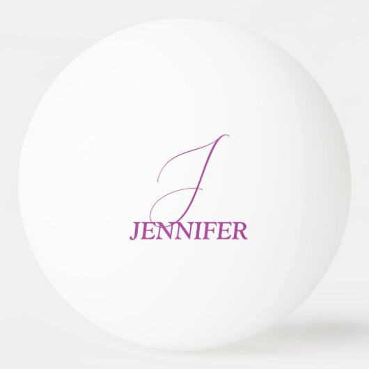 Plum Monogrammed Pingpongbal (Achterkant)