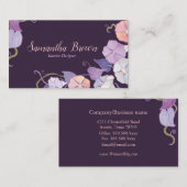 Plum Morning Glory Interieurontwerp Visitekaartje (Voorkant / Achterkant)