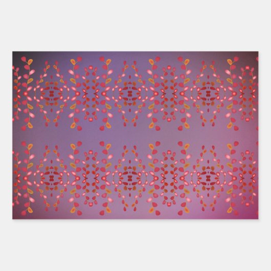 Plum Mosterd Gouden Blad Verpakkingsdocument Inpakpapier Vel (Voorkant)