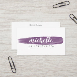 Plum Nail Poolse penseel Salon Manicure Social med Visitekaartje