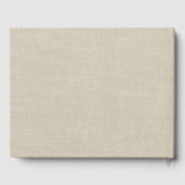 Plum Natural Burlap Texture Wedding Guest Books Gastenboek (Achterkant)