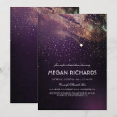 Plum Night Gold Shooting Star Vrijgezellenfeest Kaart (Voorkant / Achterkant)