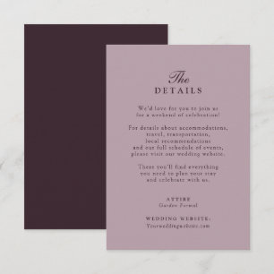 Plum Noir Estate Trouwdetails Kaart