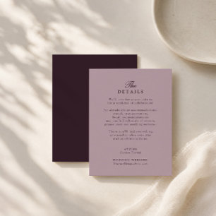 Plum Noir Estate Trouwdetails Kaart