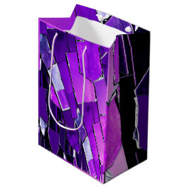 Plum Noir Glitch Glam Metallic Texture Medium Cadeauzakje