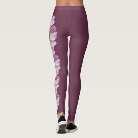 Plum North Dakota State Flower Wilde Roos Leggings (Achterkant)