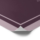 Plum Old Money Wedding Welcome Sign Poster (Hoek)