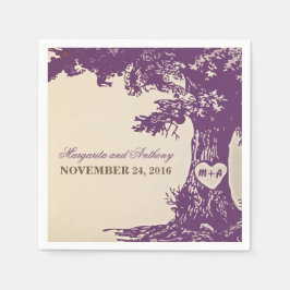 Plum Old Oak Tree  Papieren servetten