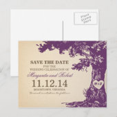 Plum Old Oak Tree Sla de datum briefkaarten (Voorkant / Achterkant)