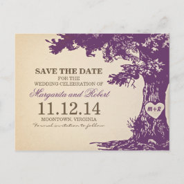 Plum Old Oak Tree Sla de datum briefkaarten