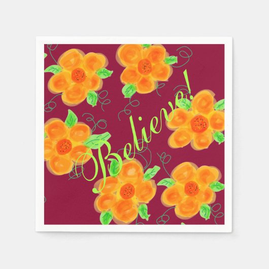 Plum Oranje en Limoen Servetten (Voorkant)