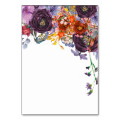Plum Oranje Floral Personalized Kaart (Achterkant)