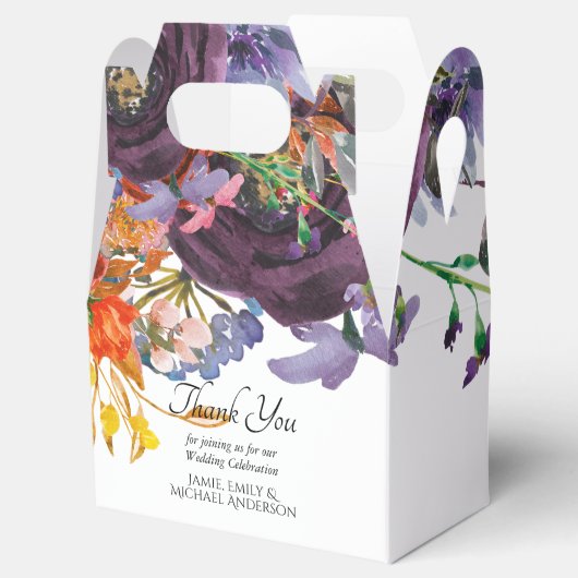 Plum Oranje Floral Specialized Small Bedankdoosjes (Geopend)