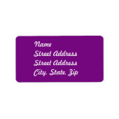 Plum Paars Address Sticker (Voorkant)