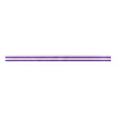 Plum Paars and White Horizontal Stripes Satijnen Lint (Voorkant)