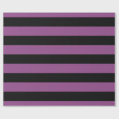 Plum Paars Black XL Stripes Pattern V Cadeaupapier (Vlak)
