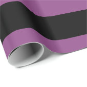 Plum Paars Black XL Stripes Pattern V Cadeaupapier (Rol Hoek)