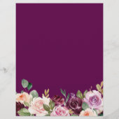 Plum Paars Blush Floral wat zit er in je paardensp Flyer (Achterkant)