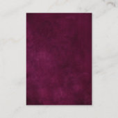 Plum Paars Blush Pink Botanical Florence Reception Informatiekaartje (Achterkant)