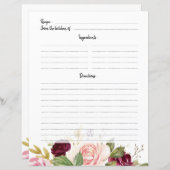 Plum Paars Blush Vrijgezellenfeest Recipcard (Voorkant / Achterkant)