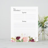 Plum Paars Blush Vrijgezellenfeest Recipcard (Staand voorkant)