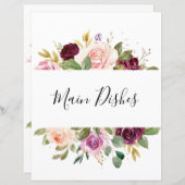 Plum Paars Blush Vrijgezellenfeest Recipe Divider (Voorkant / Achterkant)