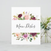 Plum Paars Blush Vrijgezellenfeest Recipe Divider (Staand voorkant)