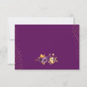 Plum Paars Botanic Floral Glitters Stippen RSVP (Achterkant)